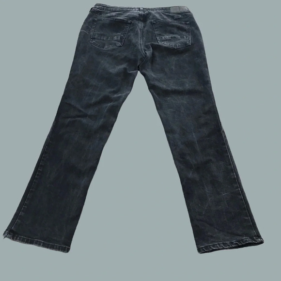 Pacsun Mens 33 waist Slim Fit Black Wash Jeans stretch distressed 33 X 30 - Picture 2 of 9